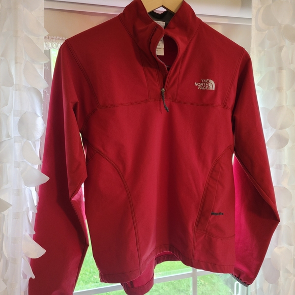 The North Face Sweaters - The North Face Jacket Womens Small Orange Soft Shell 1/4 Zip Hiking Apex G32